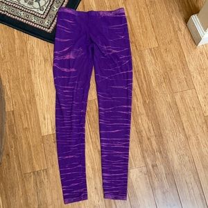 Purple/Pink bamboo rayon leggings Size Small